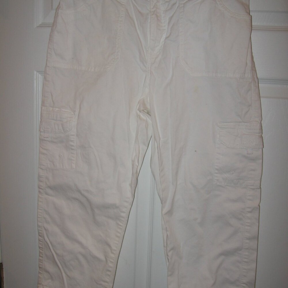 Lee Relaxed Fit Cargo Pants Women's Size 10 Medium White